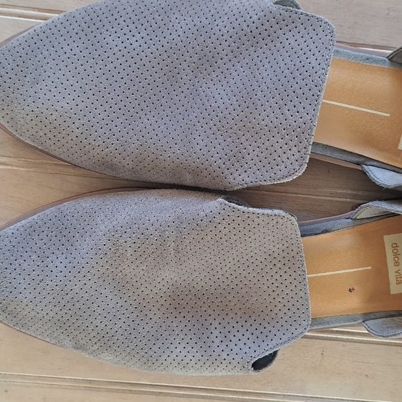 Dolce Vita Cody Perforated Suede Leather Loafers Slip-on Round Toe Flats - Picture 7 of 9